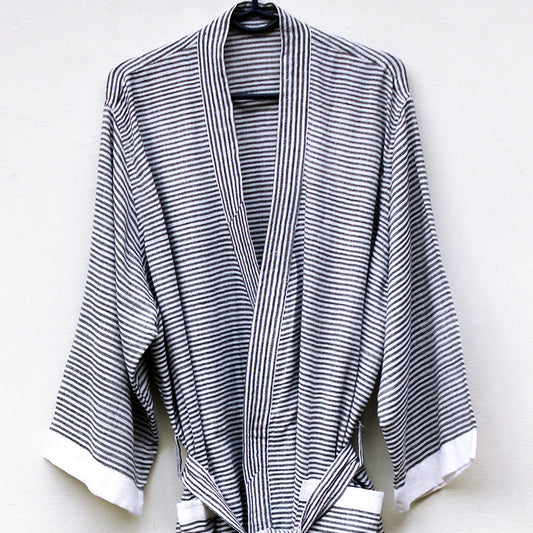 Black Pinstripe Robe - Kara Weaves
- 2