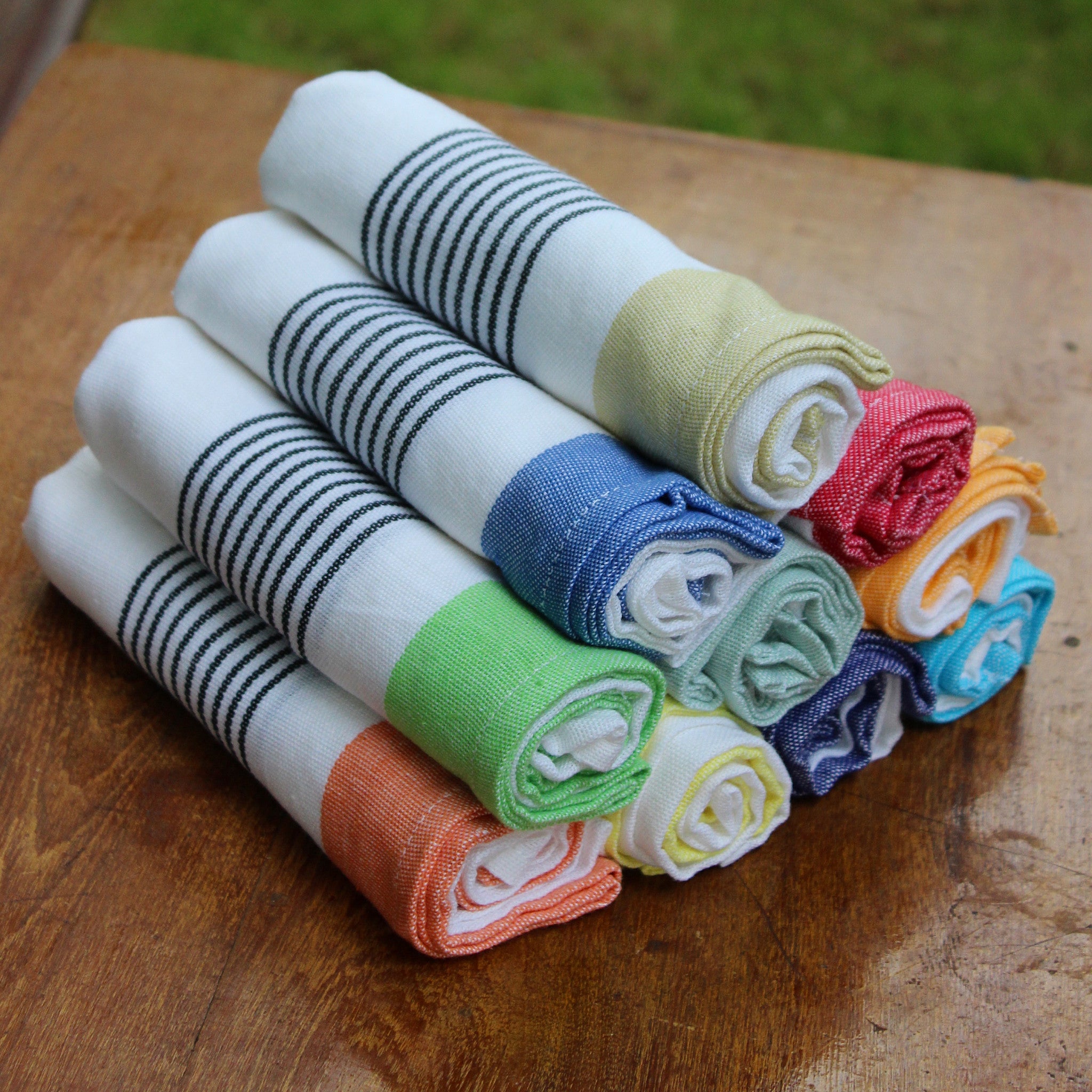 Bloc Stripe Kitchen Towels - Kara Weaves
 - 1