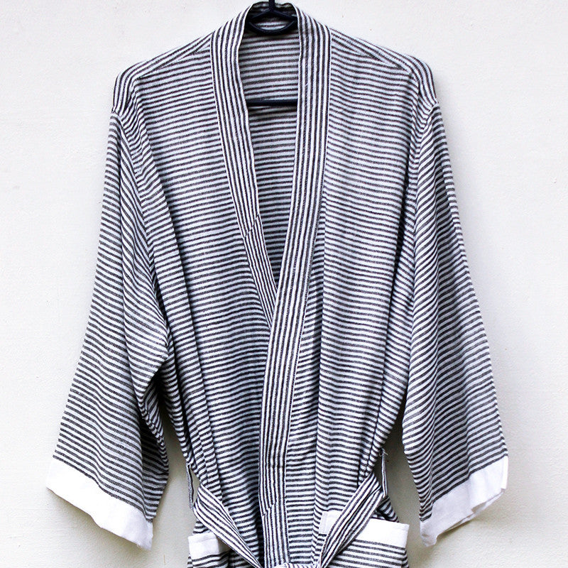 Black Pinstripe Robe - Kara Weaves
 - 2