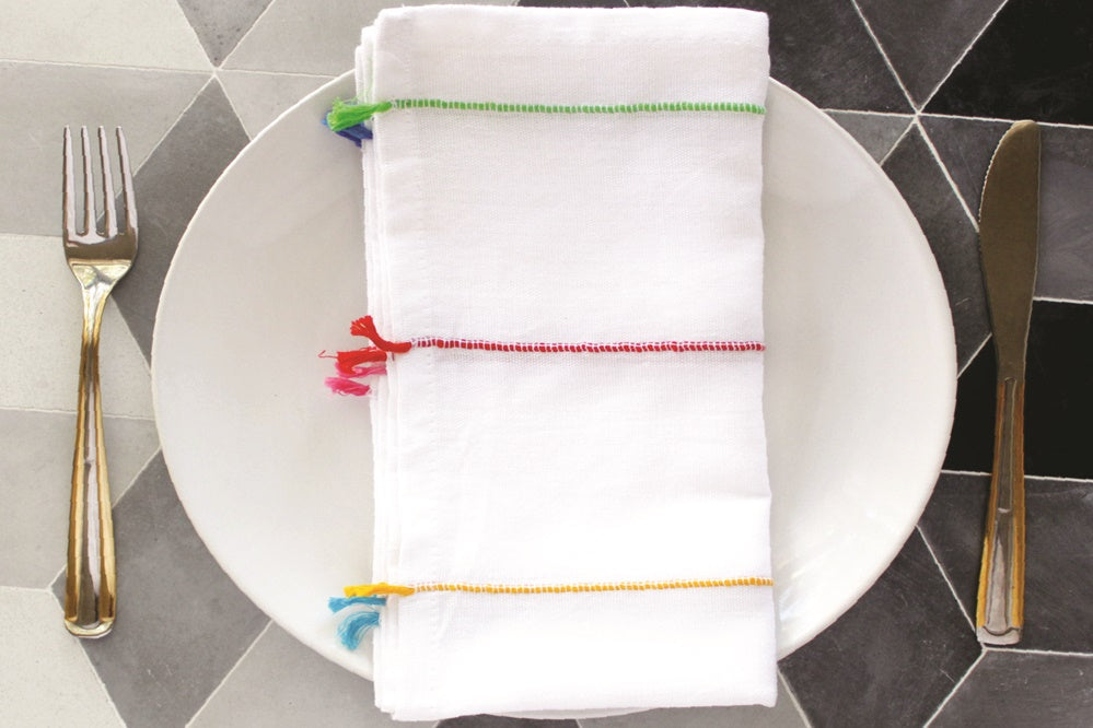 RAINBOW TASSEL TABLE NAPKIN