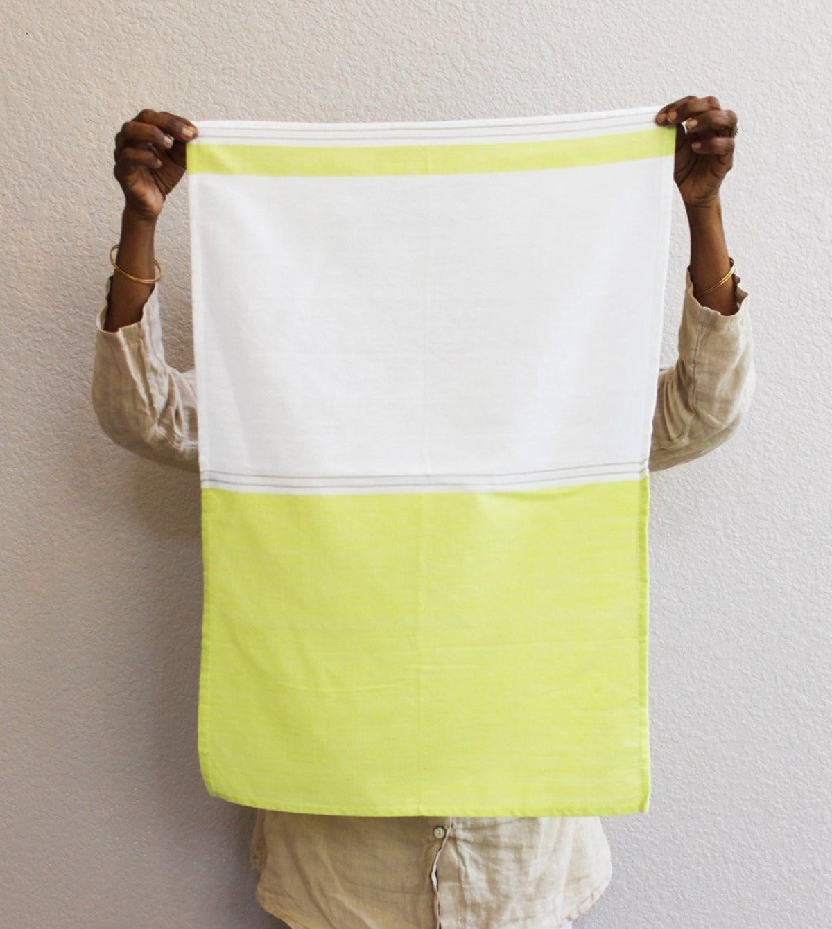 Lime Gray tea towel