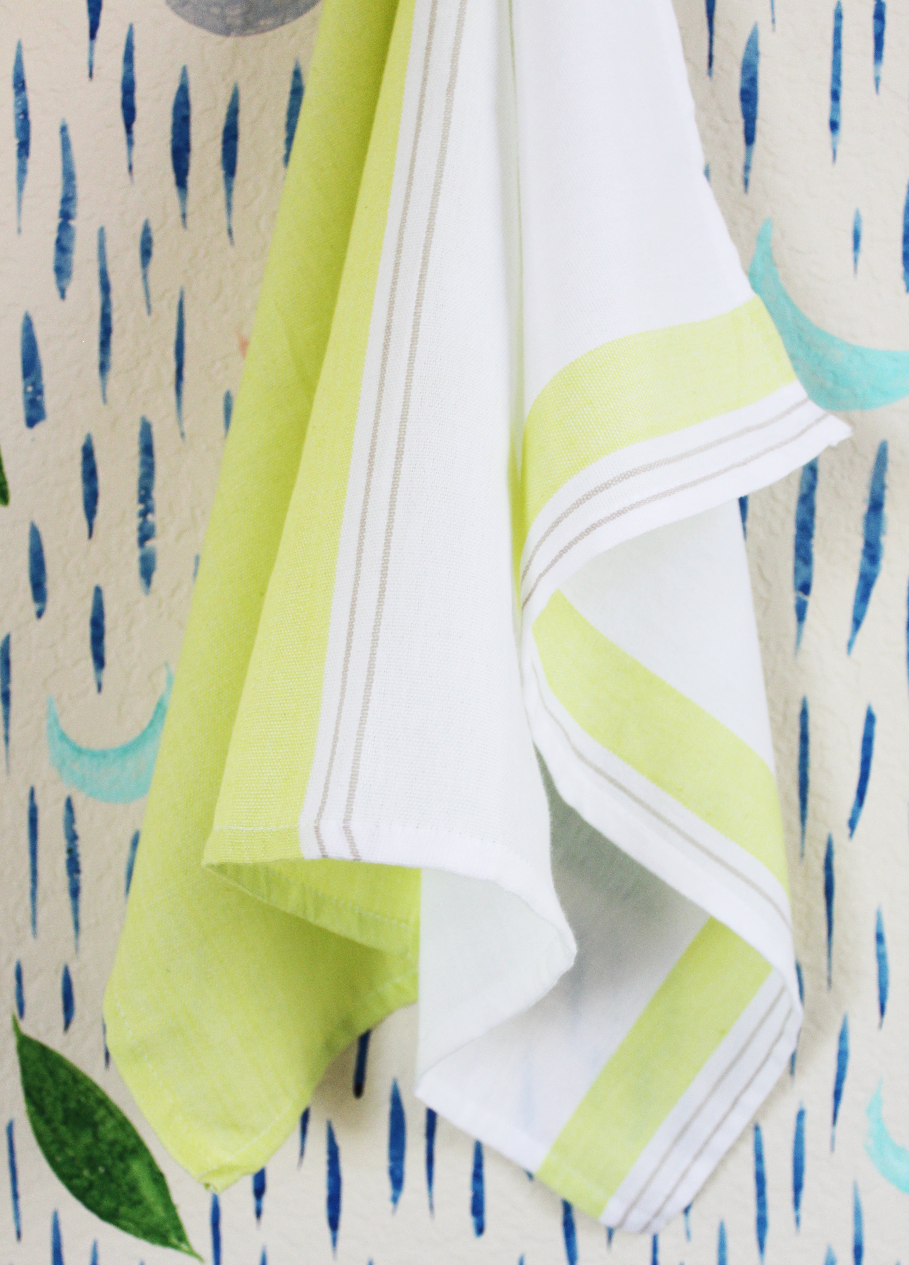 Lime Gray tea towel